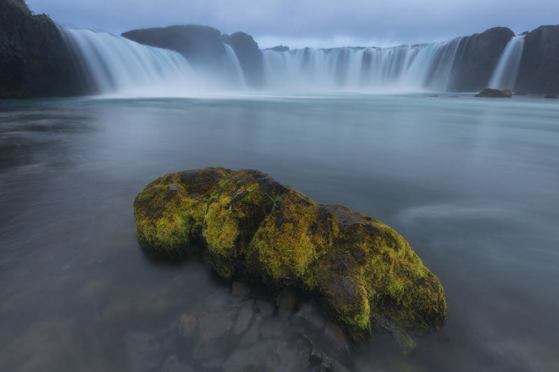 Goðafoss waterfall is one of the most beautiful cascades in Iceland.