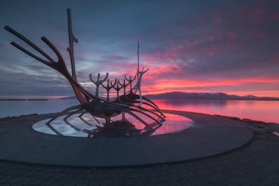Reykjavík boasts hundreds of sculptures, such as the famous The Sun Voyager.