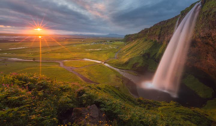 The mighty Seljalandsfoss, one of the most beautiful waterfalls on Iceland's South Coast.