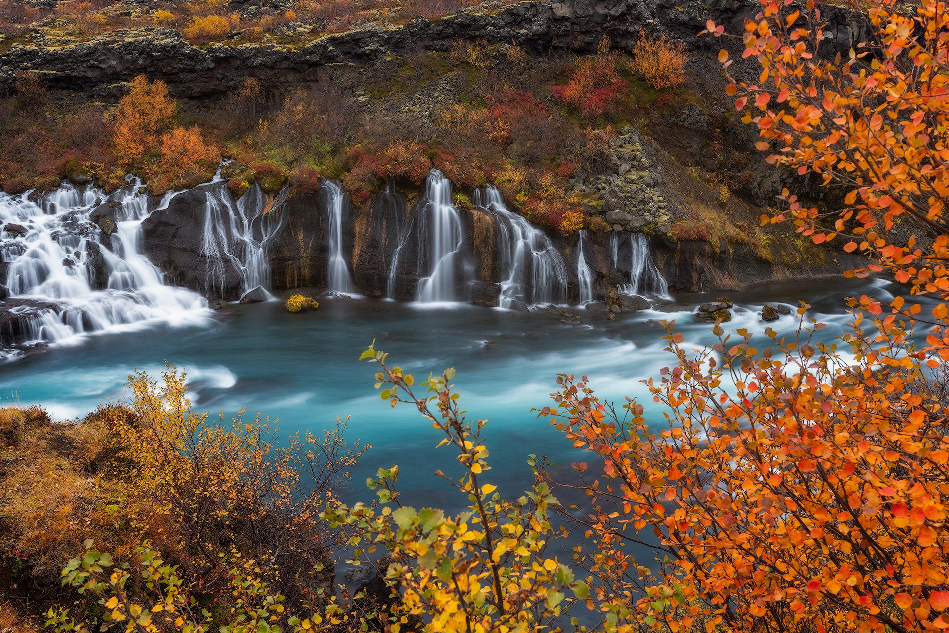 Hraunfossar is known as 'Lava Falls' in English.