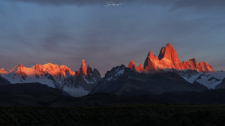 Alpenglow in Patagonia - Photo by Shaun Young