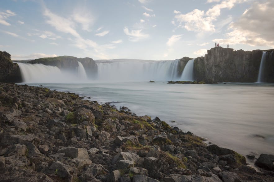 Goðafoss waterfall in the north is easily accessible and on the Ring Road