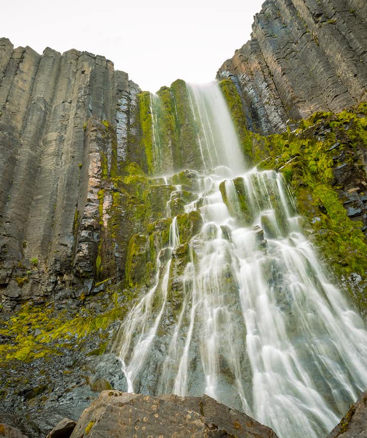 Stuðlafoss waterfall in Jökuldalur