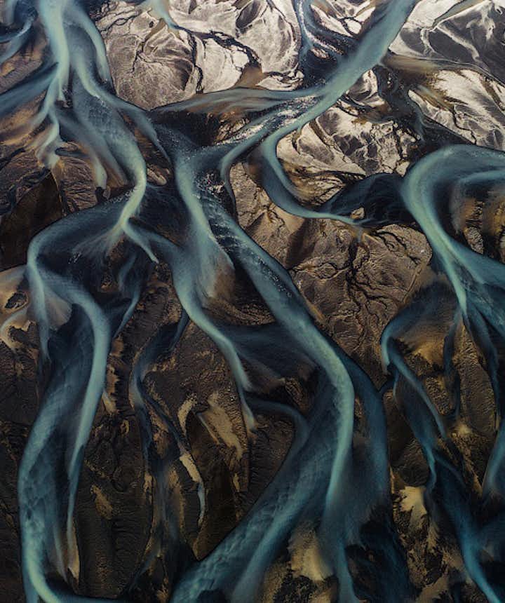 17 Aerial Photos of Iceland's Glacial Rivers You Won't Believe Are Real