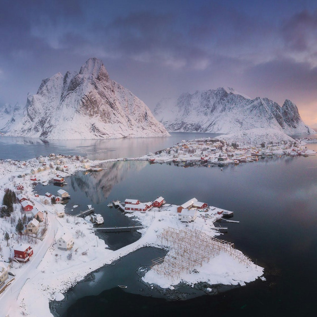 Лофотенские острова Норвегия зимой