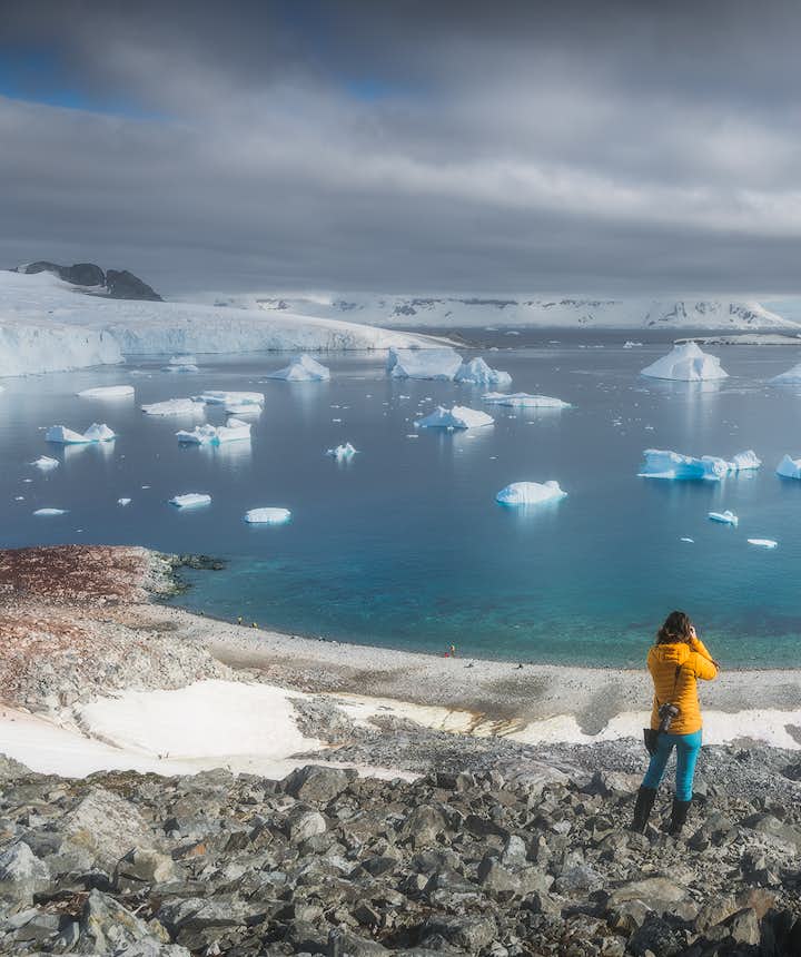 A photographer makes the most of their camera in Antarctica.