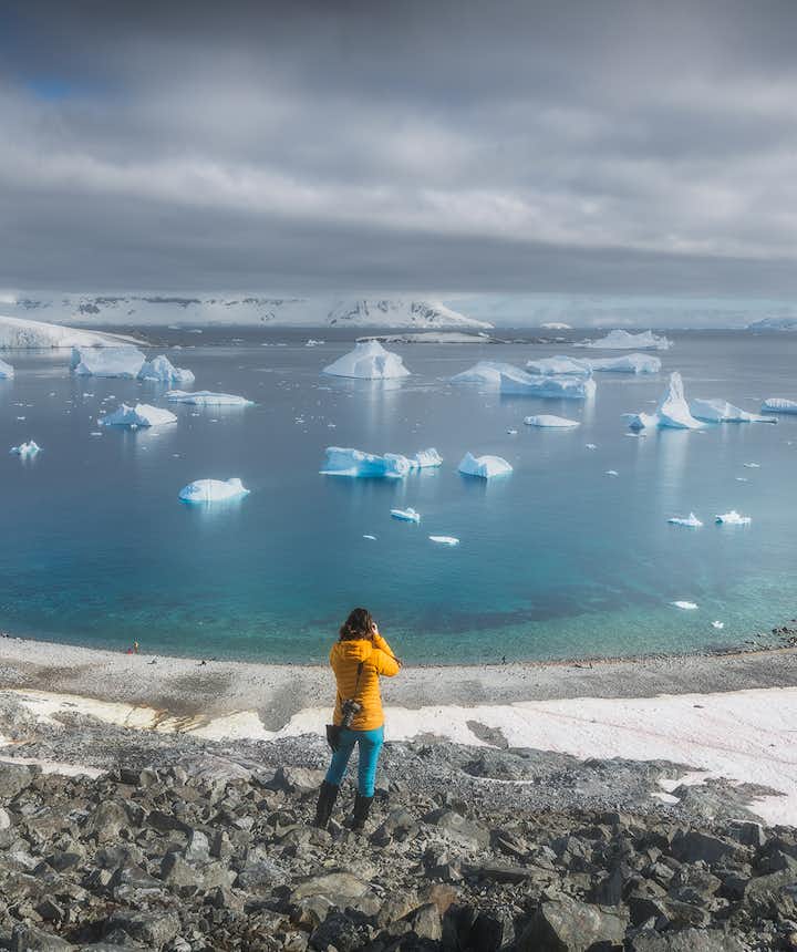 A photographer makes the most of their camera in Antarctica.