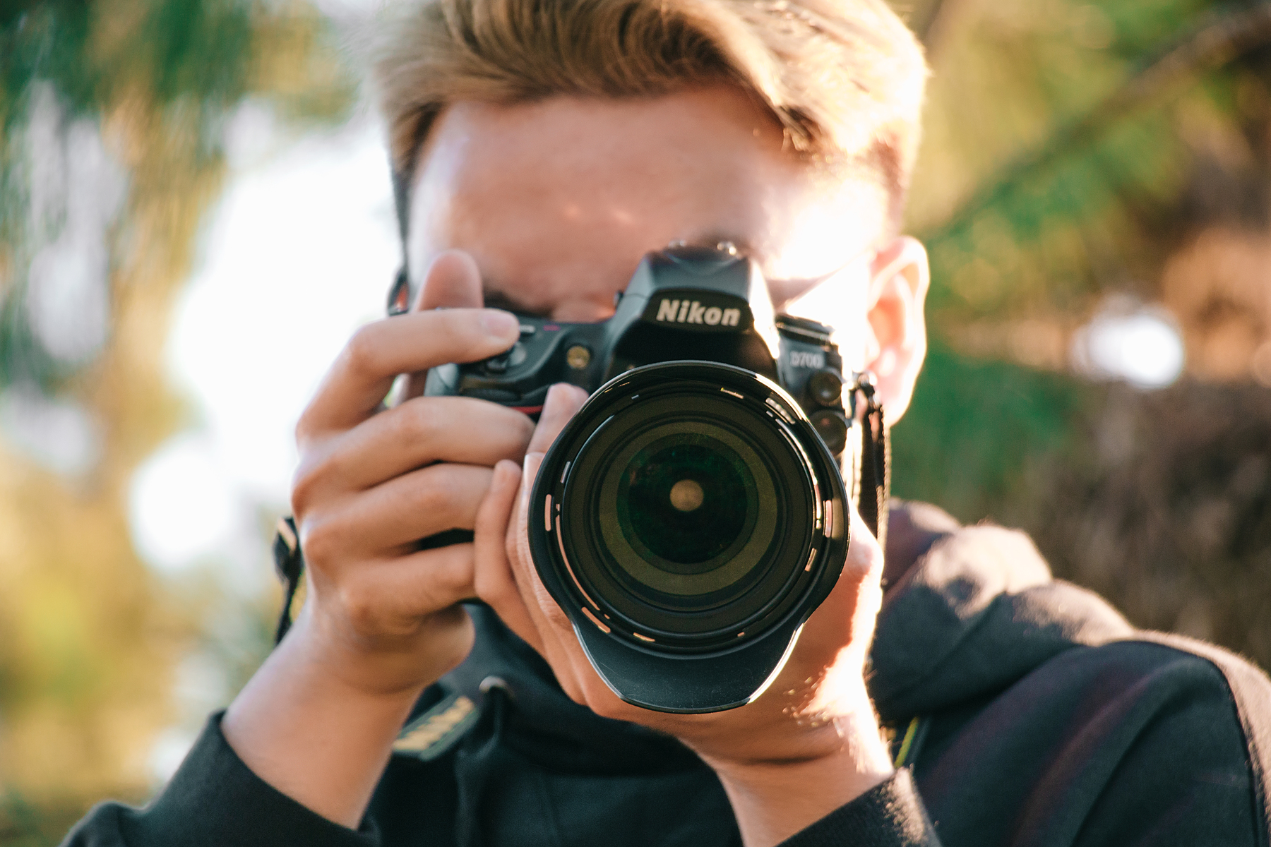 portrait with camera