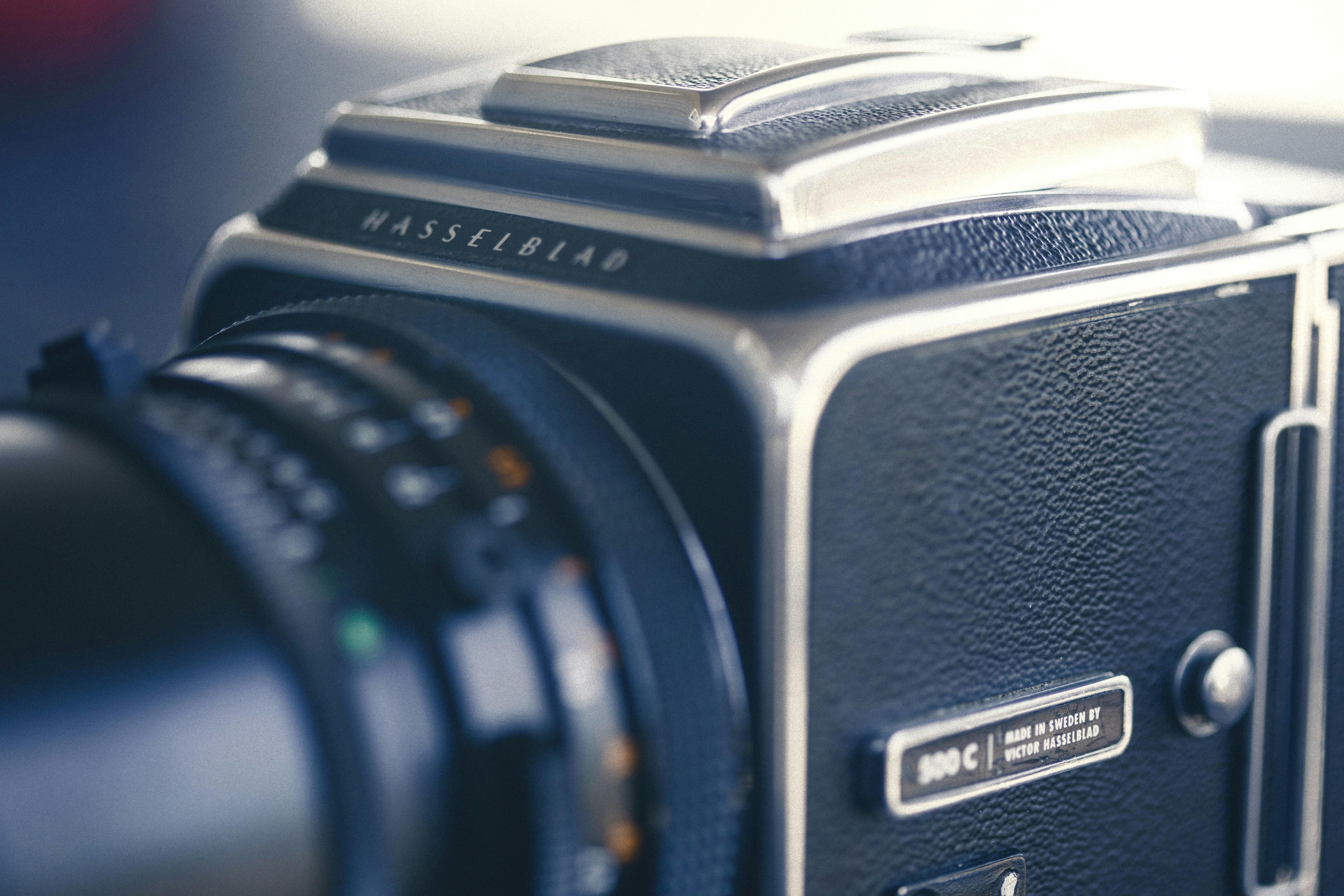 een close-up van een medium formaat camera - soorten camera ' s / digitaal