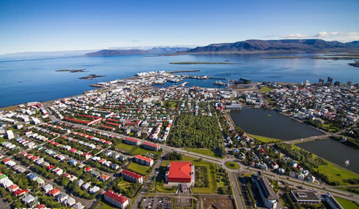 Marvel at Reykjavik's vibrant cityscape from above on the scenic helicopter tour.