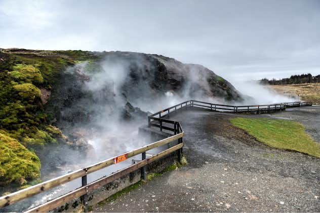 Deildartunguhver is Europe's most powerful hot spring, providing energy for nearby homes and greenhouses.