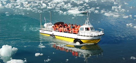 A boat trip across the Jokulsarlon glacier lagoon is the best way to see majestic icebergs up close.