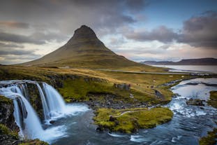 Mount Kirkjufell is known for its very distinct shape and peak.