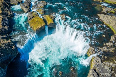 Godafoss: The 'Waterfall of the Gods' in all its majestic splendor.